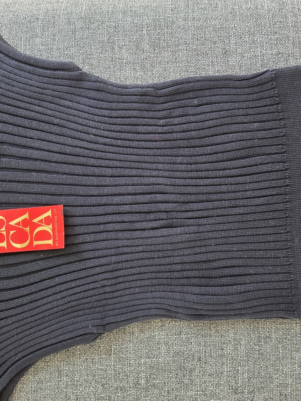 Escada Black Ribbed Crewneck Sweater